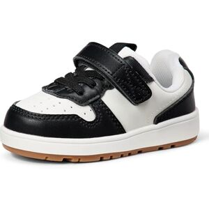 Amazon Essentials Baskets Basses de Type Tennis à Fermeture Auto-agrippante Mixte Enfant, Blanc Noir, 27 EU - Publicité Amazon Essentials Baskets Basses de Type Tennis à Fermeture Auto-agrippante Mixte Enfant, Blanc Noir, 27 EU - Publicité