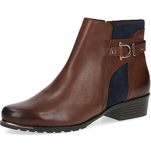 CAPRICE Bottines femme à talon Airmotion en cuir petit talon Largeur G, Marron (Cognac/Ocean), 38 EU - Publicité CAPRICE Bottines femme à talon Airmotion en cuir petit talon Largeur G, Marron (Cognac/Ocean), 38 EU - Publicité