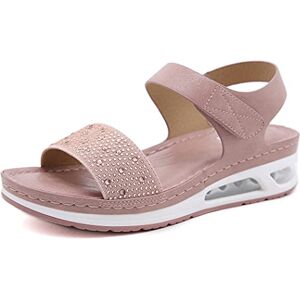 Generic Sandales pour femme en cuir confortable pour femme Strass Fermeture Velcro Doux Plateforme de loisirs Ultra légères Vintage 4,5 cm, rose bonbon, 38 EU - Publicité Generic Sandales pour femme en cuir confortable pour femme Strass Fermeture Velcro Doux Plateforme de loisirs Ultra légères Vintage 4,5 cm, rose bonbon, 38 EU - Publicité