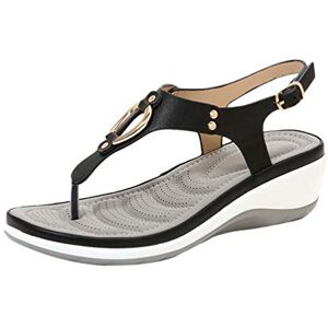 Dooxii Femmes Été Sandales DéContractéEs Sandales à Petits Talons CompenséS Style Tongs Entre-Doigt Sandales Chaussures de Sport Tout-Aller (Noir, 41 EU) - Publicité Dooxii Femmes Été Sandales DéContractéEs Sandales à Petits Talons CompenséS Style Tongs Entre-Doigt Sandales Chaussures de Sport Tout-Aller (Noir, 41 EU) - Publicité