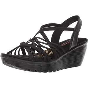 Skechers Women's Parallel-Crossed Wires-Multi Gore Slingback Sandal Wedge, Noir, 37 EU - Publicité Skechers Women's Parallel-Crossed Wires-Multi Gore Slingback Sandal Wedge, Noir, 37 EU - Publicité