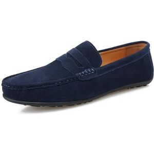 HOOENG Mocassins for Hommes Tablier Orteil Daim Vamp Couleur Unie Penny Mocassins Chaussure Flexible Talon Plat léger décontracté Mariage sans Lacet (Color : Deep Blue, Size : 42 EU) - Publicité HOOENG Mocassins for Hommes Tablier Orteil Daim Vamp Couleur Unie Penny Mocassins Chaussure Flexible Talon Plat léger décontracté Mariage sans Lacet (Color : Deep Blue, Size : 42 EU) - Publicité