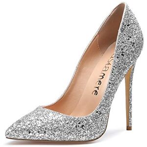 Castamere Escarpins Femme Talon Fête Mariage Sexy Talon Haut Aiguille Bout Pointu High Heels Chaussures Stilettos Talons 12CM Paillettes Argent Escarpin EU 38.5 - Publicité Castamere Escarpins Femme Talon Fête Mariage Sexy Talon Haut Aiguille Bout Pointu High Heels Chaussures Stilettos Talons 12CM Paillettes Argent Escarpin EU 38.5 - Publicité