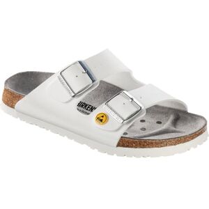 Birkenstock Arizona Blanc Antistatique Birko-Flor - Publicité Birkenstock Arizona Blanc Antistatique Birko-Flor - Publicité