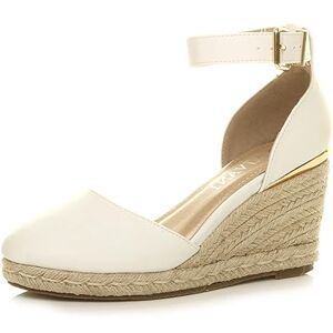 Ajvani Femmes talon compensé moyen espadrille sangle de cheville sandales à plateforme pointure 3 36 - Publicité Ajvani Femmes talon compensé moyen espadrille sangle de cheville sandales à plateforme pointure 3 36 - Publicité
