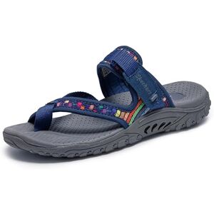 Skechers Women's Reggae-MAD Swag-Toe Thong Woven Sandal, Navy, 9 M US - Publicité Skechers Women's Reggae-MAD Swag-Toe Thong Woven Sandal, Navy, 9 M US - Publicité