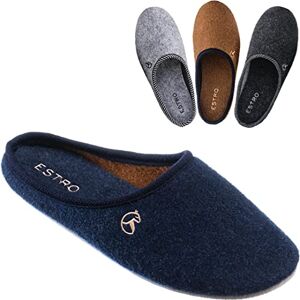ESTRO Chaussons Homme Pantoufles Homme Charentaises Hommes Pantoufles en Feutre avec Semelle Gomme Antidérapante (46 EU, Indigo) - Publicité ESTRO Chaussons Homme Pantoufles Homme Charentaises Hommes Pantoufles en Feutre avec Semelle Gomme Antidérapante (46 EU, Indigo) - Publicité