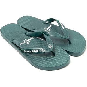BRASILERAS Tongs Homme Antidérapantes Confortables Chaussures de Plage/Piscine/urbaines Vert Militaire 43/44 EU - Publicité BRASILERAS Tongs Homme Antidérapantes Confortables Chaussures de Plage/Piscine/urbaines Vert Militaire 43/44 EU - Publicité