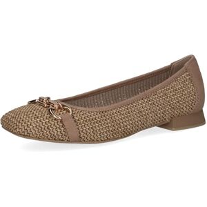 CAPRICE Ballerines Femme en Raphia Élégantes, Marron (Bark Comb), 38 EU - Publicité CAPRICE Ballerines Femme en Raphia Élégantes, Marron (Bark Comb), 38 EU - Publicité