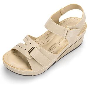 HIONRE Sandales Espadrilles À Plateforme avec Bride À la Cheville,Sandales souples et confortables pour femmes, sandales décontractées à semelle épaisse, beige, 42,Femmes D'été Wedge Sandales à plateforme - Publicité HIONRE Sandales Espadrilles À Plateforme avec Bride À la Cheville,Sandales souples et confortables pour femmes, sandales décontractées à semelle épaisse, beige, 42,Femmes D'été Wedge Sandales à plateforme - Publicité