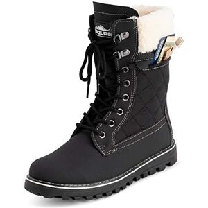 Polar Femmes Mousse A Mémoire Poche Eclair Latéral Imperméable Bande De Roulement Semelle En Caoutchouc Bottes De Neige Noir/Beige Peau De Mouton UK7/EU40 YC0617 - Publicité Polar Femmes Mousse A Mémoire Poche Eclair Latéral Imperméable Bande De Roulement Semelle En Caoutchouc Bottes De Neige Noir/Beige Peau De Mouton UK7/EU40 YC0617 - Publicité
