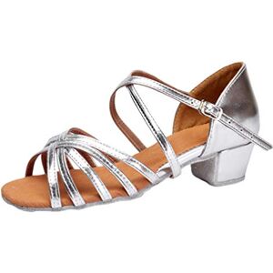 LaoZan Chaussures Danse de Salon Femmes Sandales de Danse pour Salsa Latine Tango Enfant Filles Chaussure a Talon (Argent, Taille 29) - Publicité LaoZan Chaussures Danse de Salon Femmes Sandales de Danse pour Salsa Latine Tango Enfant Filles Chaussure a Talon (Argent, Taille 29) - Publicité