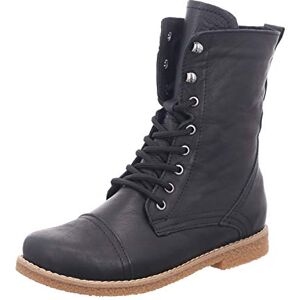 Andrea Conti Bottines à lacets en cuir lisse uni pour femme, Noir , 36 EU - Publicité Andrea Conti Bottines à lacets en cuir lisse uni pour femme, Noir , 36 EU - Publicité