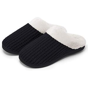 Kuako Chaussons Doublées en Peluche Femme Anti-dérapant À Mémoire D'intérieur Hiver Confort Chauds Accueil Pantoufles, Noir, 42/43 EU - Publicité Kuako Chaussons Doublées en Peluche Femme Anti-dérapant À Mémoire D'intérieur Hiver Confort Chauds Accueil Pantoufles, Noir, 42/43 EU - Publicité