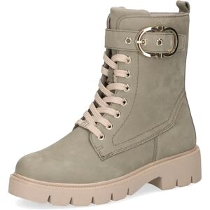 CAPRICE Bottines Plates en Dentelle pour Femme , Kaki Nubuc, 38 EU - Publicité CAPRICE Bottines Plates en Dentelle pour Femme , Kaki Nubuc, 38 EU - Publicité