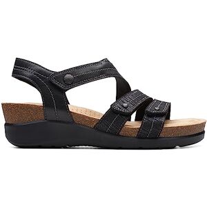 Clarks Femme Calenne Clara Sandale cale, Black Combi, 38 EU - Publicité Clarks Femme Calenne Clara Sandale cale, Black Combi, 38 EU - Publicité