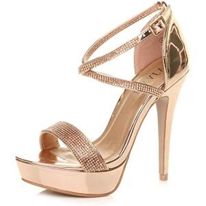 Ajvani Femmes talons hauts ouvert lanières croisées sandales plateforme pointure 6 39 - Publicité Ajvani Femmes talons hauts ouvert lanières croisées sandales plateforme pointure 6 39 - Publicité