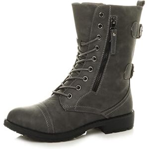 Ajvani Femmes talon bas armée combat lacer bottines bottes militaires pointure 6 39 - Publicité Ajvani Femmes talon bas armée combat lacer bottines bottes militaires pointure 6 39 - Publicité