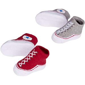 Converse Garçon Fille Baby Bright Infant Booties (2 Pack) (Red(LC0001-G59)/Grey, 0-6 Months) Ankle Boot, Rouge Lc0001 G59 Gris, 6 Mois - Publicité Converse Garçon Fille Baby Bright Infant Booties (2 Pack) (Red(LC0001-G59)/Grey, 0-6 Months) Ankle Boot, Rouge Lc0001 G59 Gris, 6 Mois - Publicité
