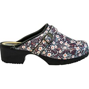 ESTRO Sabots Femme en Cuir Chaussures Hôpital Mules Femmes Sabots Orthopédiques CDL05 (Fleurs, 39) - Publicité ESTRO Sabots Femme en Cuir Chaussures Hôpital Mules Femmes Sabots Orthopédiques CDL05 (Fleurs, 39) - Publicité