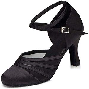 Naudamp Femmes Fermé Toe Talons Hauts Satin Mesh Salsa Latin Tango Chaussures De Danse De Salon - Publicité Naudamp Femmes Fermé Toe Talons Hauts Satin Mesh Salsa Latin Tango Chaussures De Danse De Salon - Publicité