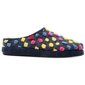 Andrés Machado Chaussons pour homme et femme pour l´hiver Slippers AM001 – pantoufles unisex Tissu multicolore et doublure en feutre – Semelle de marche en caoutchouc Bleu, EU 39 - Publicité Andrés Machado Chaussons pour homme et femme pour l´hiver Slippers AM001 – pantoufles unisex Tissu multicolore et doublure en feutre – Semelle de marche en caoutchouc Bleu, EU 39 - Publicité
