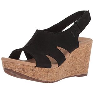 Clarks Femme Annadel Bari Plate-Forme, Cuir Nubuck Noir, 38.5 EU - Publicité Clarks Femme Annadel Bari Plate-Forme, Cuir Nubuck Noir, 38.5 EU - Publicité