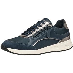 Geox Baskets D Bulmya B pour Femme, Bleu Marine/Argent, 35 EU - Publicité Geox Baskets D Bulmya B pour Femme, Bleu Marine/Argent, 35 EU - Publicité