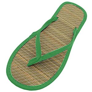 Generic Sandales pour femme Tongs à strass Confortables En rotin Antidérapantes En similicuir Pour femme, Vert, 41 EU - Publicité