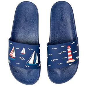 Dedoles Chaussure & Pantoufles Homme Femme & Enfants Sandales Antidérapant designs amusants Livre Pizza Café Renard Lama Cadeau, couleur: Bleu, motif: Bateaux à voile dans la mer, taille: 39 - Publicité Dedoles Chaussure & Pantoufles Homme Femme & Enfants Sandales Antidérapant designs amusants Livre Pizza Café Renard Lama Cadeau, couleur: Bleu, motif: Bateaux à voile dans la mer, taille: 39 - Publicité