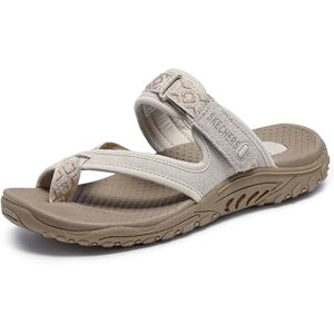 Skechers Women's Reggae Trailway Flip Flop, Natural/Cream, 10 M US - Publicité Skechers Women's Reggae Trailway Flip Flop, Natural/Cream, 10 M US - Publicité
