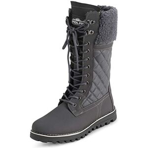 Polarr Femmes Fausse Fourrure Chaude Thermique Imperméable En Marchant Neige L'hiver Semelle En Caoutchouc Bottes Gris Cuir UK7/EU40 YC0613 - Publicité Polarr Femmes Fausse Fourrure Chaude Thermique Imperméable En Marchant Neige L'hiver Semelle En Caoutchouc Bottes Gris Cuir UK7/EU40 YC0613 - Publicité