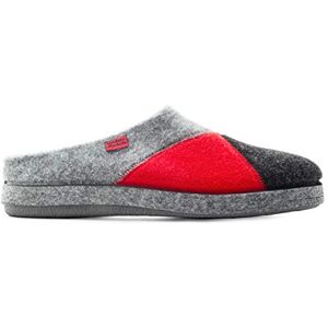 Andrés Machado Chaussons pour homme et femme pour l´hiver Slippers AM001 – Tissu multicolore et doublure en feutre – Semelle de marche en caoutchouc -Rouge et gris, EU 40 - Publicité Andrés Machado Chaussons pour homme et femme pour l´hiver Slippers AM001 – Tissu multicolore et doublure en feutre – Semelle de marche en caoutchouc -Rouge et gris, EU 40 - Publicité