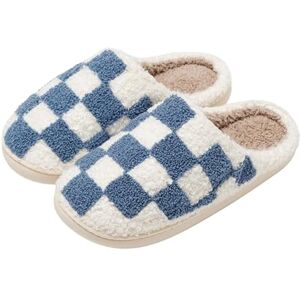 YUECIBAI Chaussons Pantoufles en Peluche À Carreaux Rétro pour Femmes Fuzzy Checker Confortable Confort Intérieur Moelleux Respirant Coussin Diapositives Chaussures Souples 37-38 Bleu - Publicité YUECIBAI Chaussons Pantoufles en Peluche À Carreaux Rétro pour Femmes Fuzzy Checker Confortable Confort Intérieur Moelleux Respirant Coussin Diapositives Chaussures Souples 37-38 Bleu - Publicité