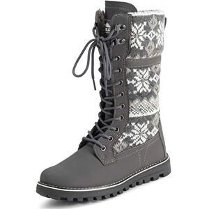 Polarr Femmes Fausse Fourrure Chaude Thermique Imperméable En Marchant Neige L'hiver Semelle En Caoutchouc Bottes Gris Tricotée UK7/EU40 YC0610 - Publicité Polarr Femmes Fausse Fourrure Chaude Thermique Imperméable En Marchant Neige L'hiver Semelle En Caoutchouc Bottes Gris Tricotée UK7/EU40 YC0610 - Publicité
