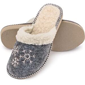 ESTRO Chausson Femme Hiver Chaud Pantoufles Chaudes Chaussons Femme Feutre Pantoufle Hiver F04 (38, Blanc) - Publicité ESTRO Chausson Femme Hiver Chaud Pantoufles Chaudes Chaussons Femme Feutre Pantoufle Hiver F04 (38, Blanc) - Publicité