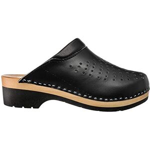 ESTRO Sabots Femme en Cuir Chaussures Hôpital Mules Femmes Sabots Orthopédiques CDL02 (35, Noir 2) - Publicité ESTRO Sabots Femme en Cuir Chaussures Hôpital Mules Femmes Sabots Orthopédiques CDL02 (35, Noir 2) - Publicité