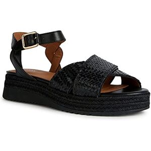Geox Femme D Eolie Espadrille Wedge Sandales, Noir, 37 EU - Publicité Geox Femme D Eolie Espadrille Wedge Sandales, Noir, 37 EU - Publicité