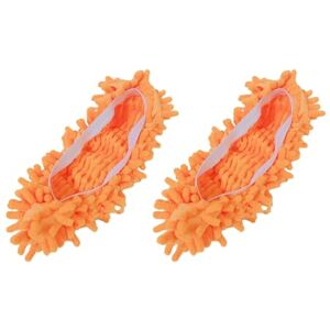 Worparsen Lot de 2 chaussons lavables et réutilisables pour nettoyer le sol, Orange, Taille unique - Publicité Worparsen Lot de 2 chaussons lavables et réutilisables pour nettoyer le sol, Orange, Taille unique - Publicité