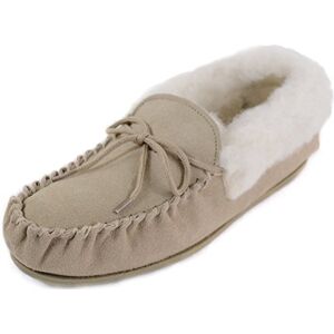 Sheepskin World Femmes Laine d'agneau Mocassins Chaussons avec Semelle Rigide Chameau, EU 40 - Publicité Sheepskin World Femmes Laine d'agneau Mocassins Chaussons avec Semelle Rigide Chameau, EU 40 - Publicité