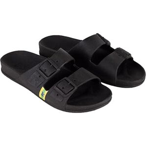 CACATOES Sandales plates Adulte BANGO Claquettes confortables et antidérapantes Noir 44 - Publicité CACATOES Sandales plates Adulte BANGO Claquettes confortables et antidérapantes Noir 44 - Publicité