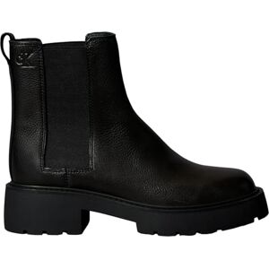 Calvin Klein Bottines Chelsea Femme Boots Chunky en Cuir, Noir (Black), 37 - Publicité Calvin Klein Bottines Chelsea Femme Boots Chunky en Cuir, Noir (Black), 37 - Publicité