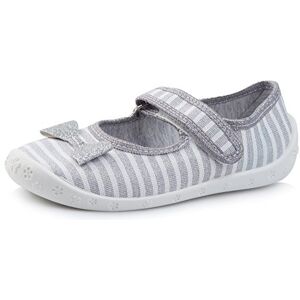 Ladeheid Pantoufles pour Enfants pour Filles avec Fermeture à Scratch Chaussons Respirants pour l'école, la Maternelle et la Maison LARW007 (Gris Blanc/Rayures, 25 EU) - Publicité Ladeheid Pantoufles pour Enfants pour Filles avec Fermeture à Scratch Chaussons Respirants pour l'école, la Maternelle et la Maison LARW007 (Gris Blanc/Rayures, 25 EU) - Publicité