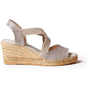 TONI PONS Espadrille Vegan pour Femme en Tissu Sol-S Platine, 38 EU - Publicité TONI PONS Espadrille Vegan pour Femme en Tissu Sol-S Platine, 38 EU - Publicité