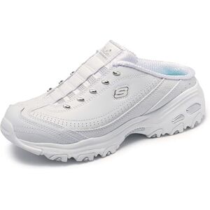 Skechers D'Lites Mules de Sport à Enfiler pour Femme, Blanc/argenté, 38.5 EU - Publicité Skechers D'Lites Mules de Sport à Enfiler pour Femme, Blanc/argenté, 38.5 EU - Publicité