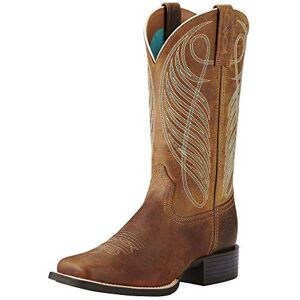 Ariat Bottes western arrondies à bout carré pour femme - Publicité Ariat Bottes western arrondies à bout carré pour femme - Publicité