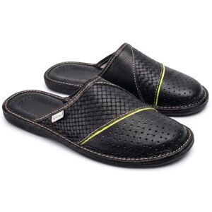 ESTRO Chaussons Hommes Pantoufle Chausson Homme Cuir Mules Pantoufles M66 (48 EU, Noir, numeric_48) - Publicité ESTRO Chaussons Hommes Pantoufle Chausson Homme Cuir Mules Pantoufles M66 (48 EU, Noir, numeric_48) - Publicité