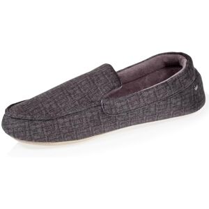 Isotoner Chaussons pantoufles Mocassins homme ultra confortables et légers, en coton biologique et semelle en cuir, 46, gris anthracite - Publicité Isotoner Chaussons pantoufles Mocassins homme ultra confortables et légers, en coton biologique et semelle en cuir, 46, gris anthracite - Publicité