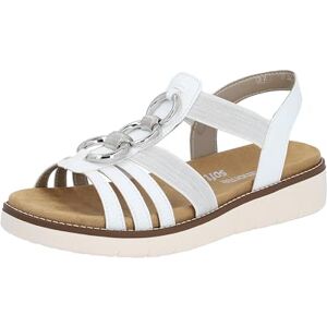Remonte Sandales pour femme, Blanc Blanc Argent 80, 37 EU - Publicité Remonte Sandales pour femme, Blanc Blanc Argent 80, 37 EU - Publicité