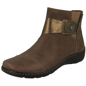 Clarks Cora Tropic Bottines en cuir métallique pour femme, Marron taupe, 39.5 EU - Publicité Clarks Cora Tropic Bottines en cuir métallique pour femme, Marron taupe, 39.5 EU - Publicité